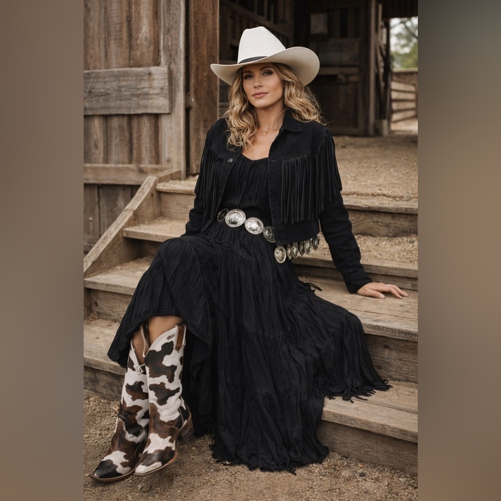 DOUBLE D RANCH NWT BROOMSTICK FLARE A-LINE ELASTIC WAIST FULL LENGTH SKIRT XS